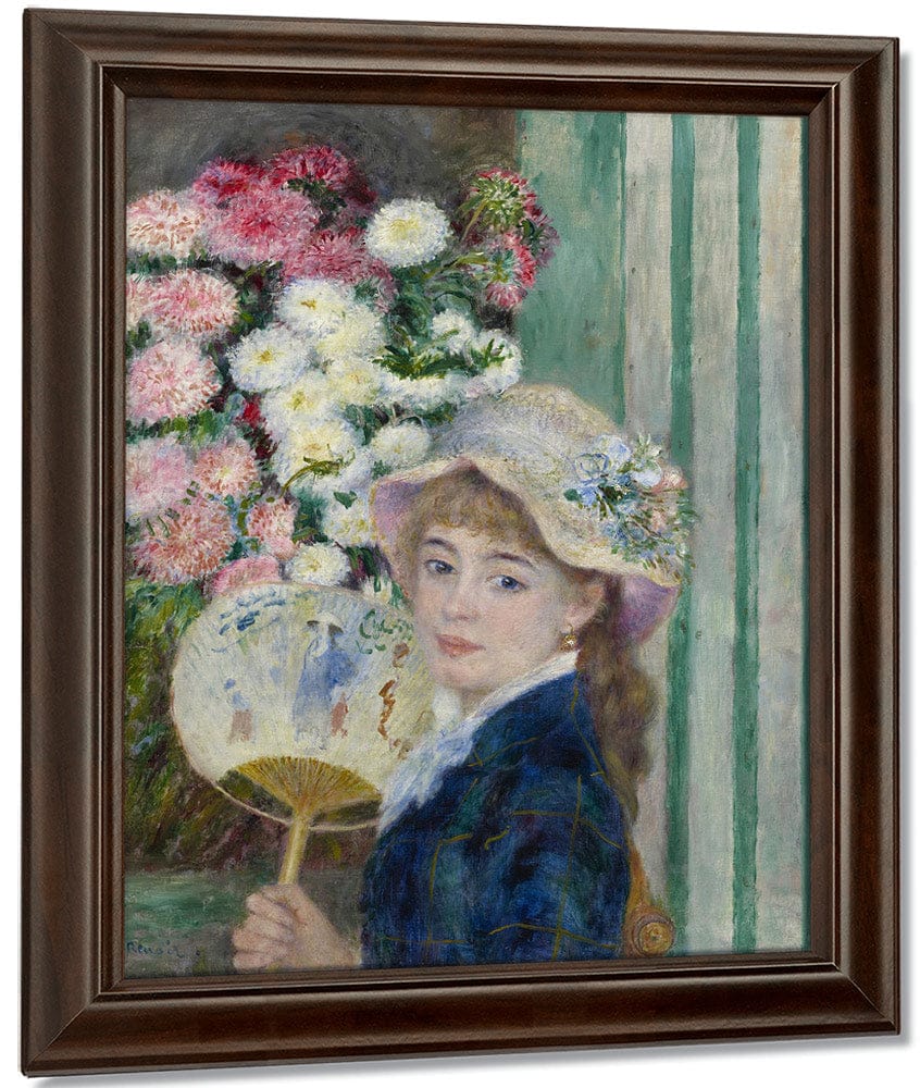 Woman With A Fan 1 By Pierre Auguste Renoir Fine Art Print