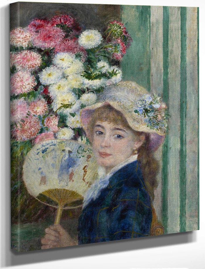 Woman With A Fan 1 By Pierre Auguste Renoir Fine Art Print