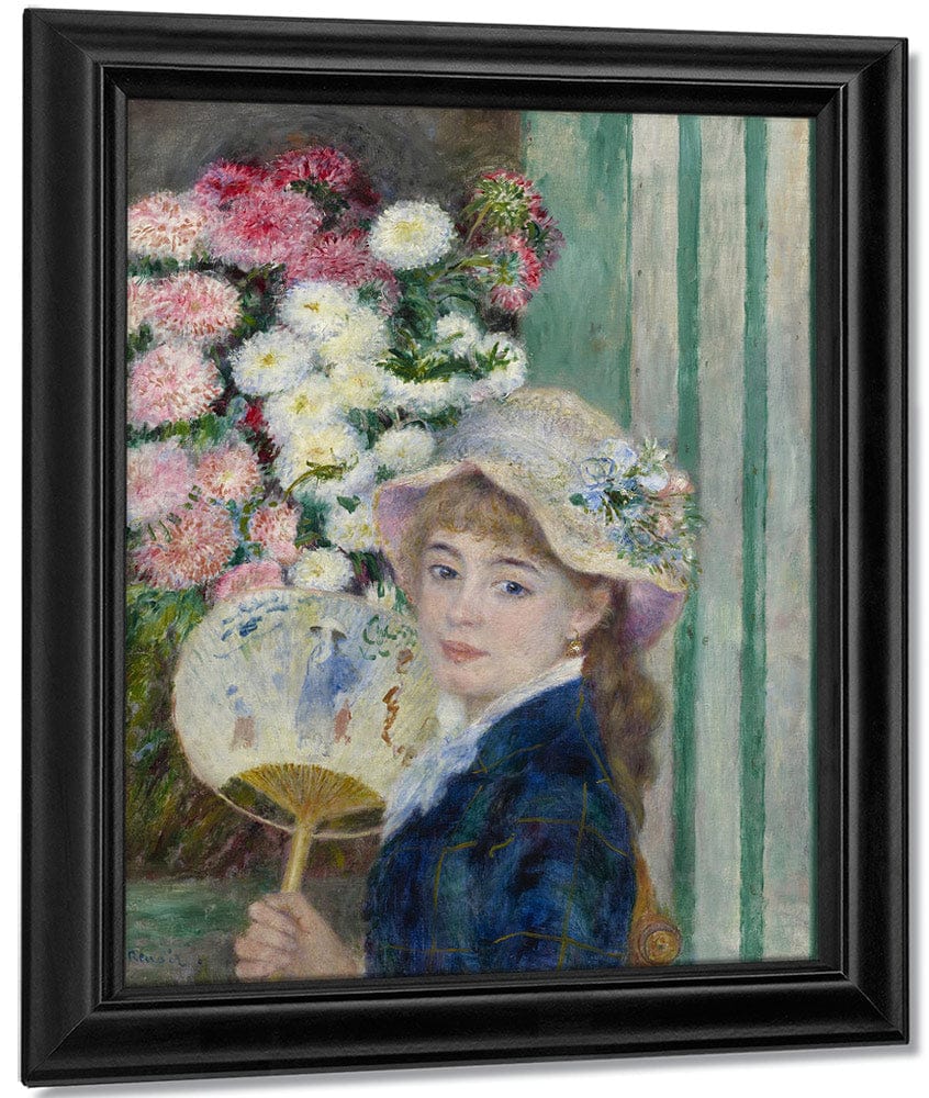 Woman With A Fan By Pierre Auguste Renoir Fine Art Print