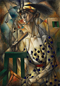 Woman With A Fan Painting Jean Metzinger Canvas Art Fine Art Print