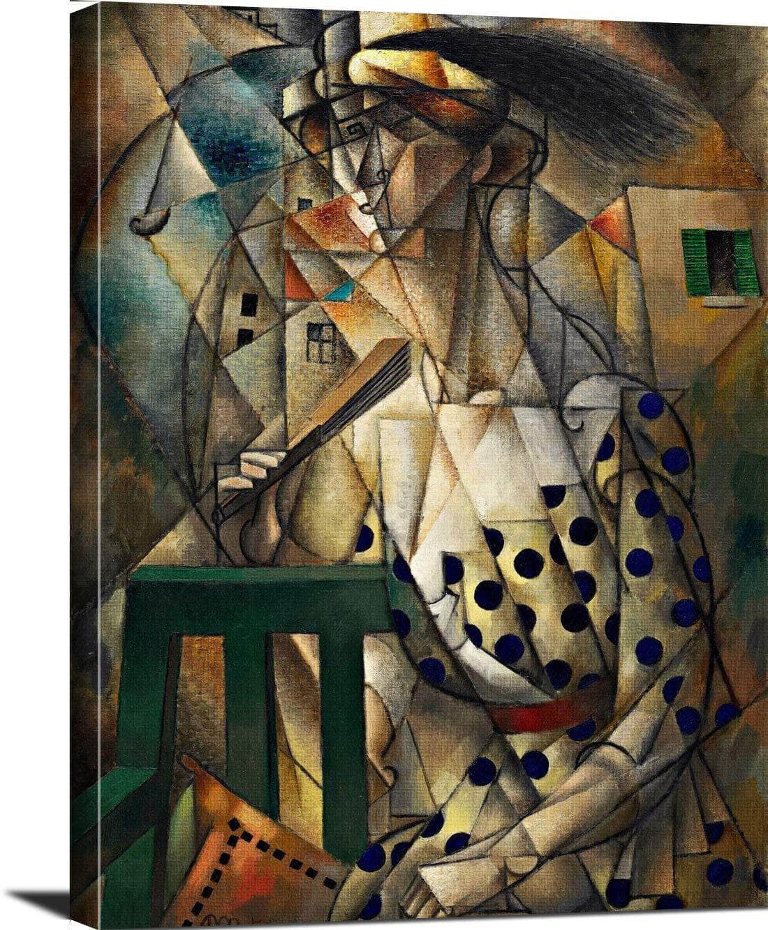 Woman With A Fan Painting Jean Metzinger Canvas Art Fine Art Print