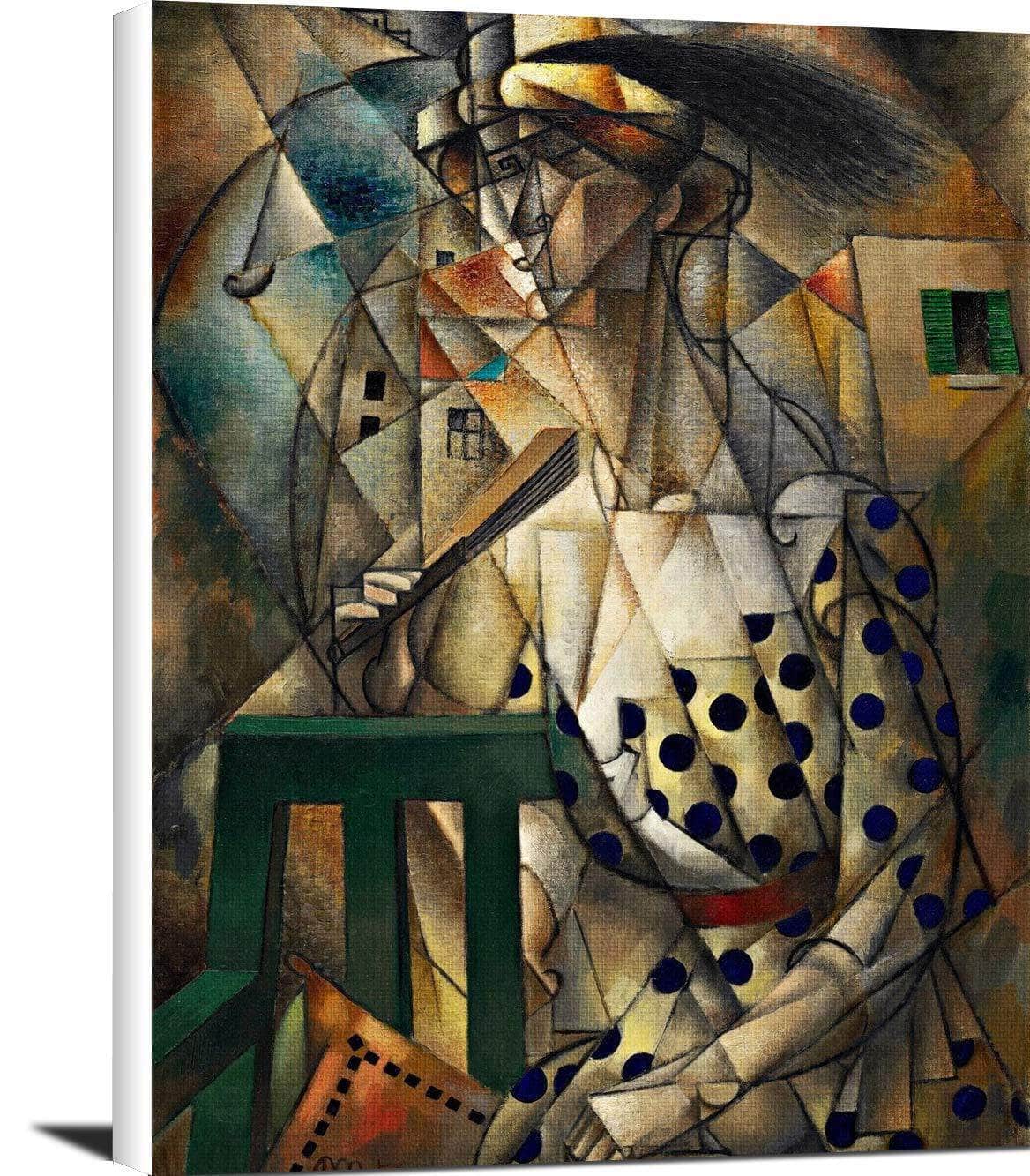 Woman With A Fan Painting Jean Metzinger Canvas Art Fine Art Print