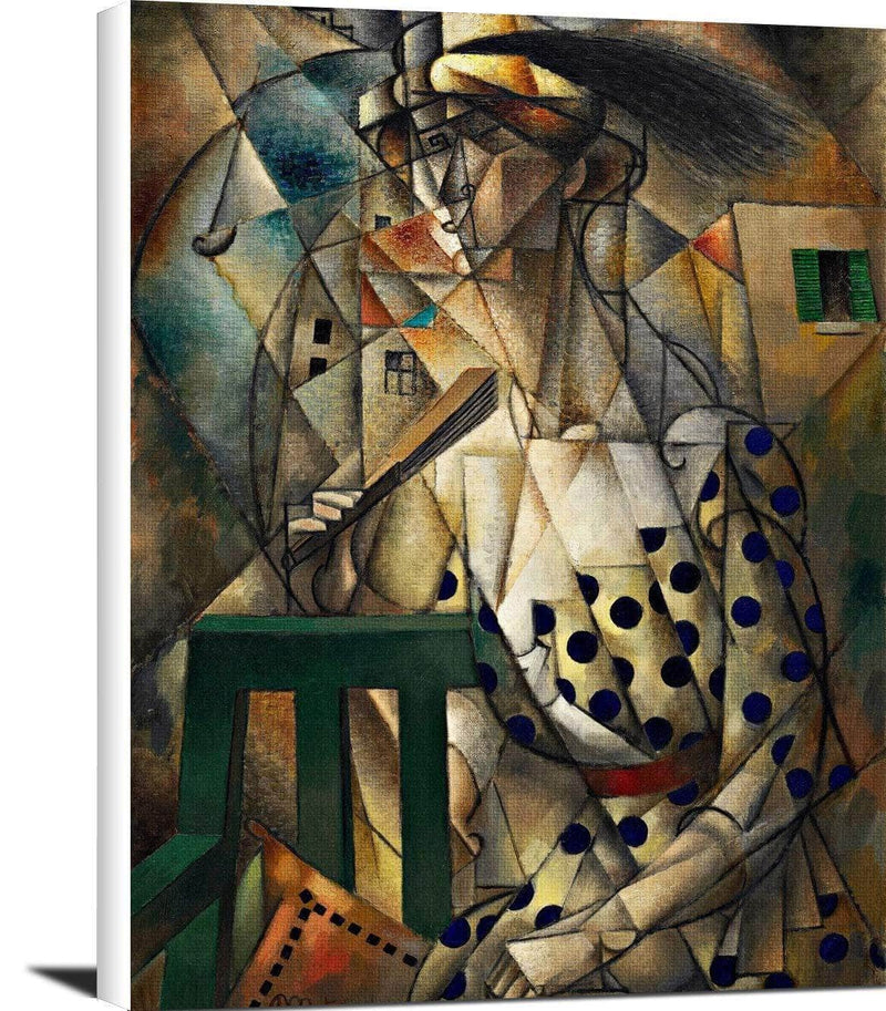 Woman With A Fan Painting Jean Metzinger Canvas Art Fine Art Print