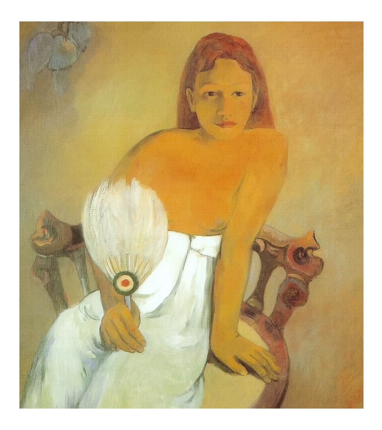 Woman With A Fan Paul Gauguin Fine Art Print