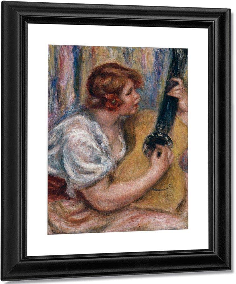 Woman With A Guitar By Pierre August Renoir Fine Art Print