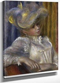 Woman With A Hat By Pierre Auguste Renoir Fine Art Print