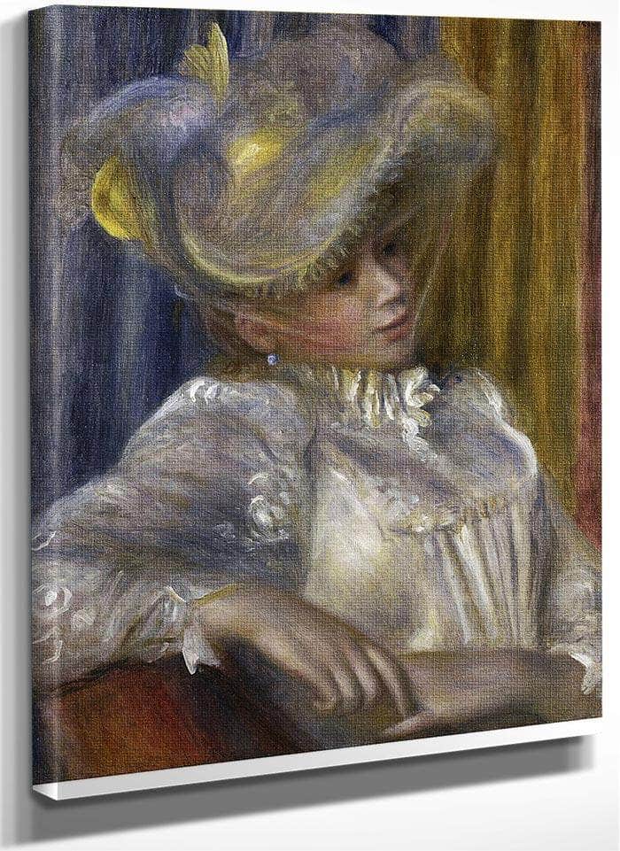 Woman With A Hat By Pierre Auguste Renoir Fine Art Print