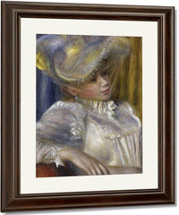 Woman With A Hat By Pierre Auguste Renoir Fine Art Print