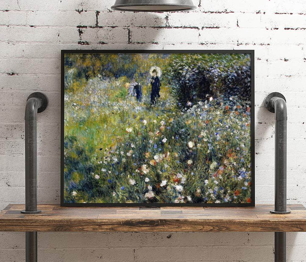 Woman With A Parasol In A Garden Painting Auguste Renoir Canvas Art Fine Art Print