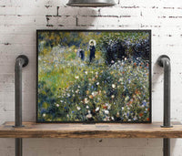 Woman With A Parasol In A Garden Painting Auguste Renoir Canvas Art Fine Art Print