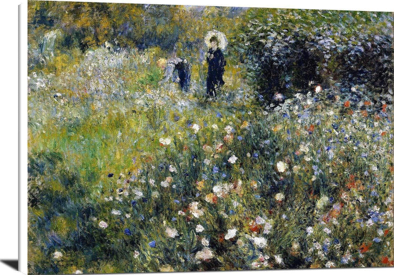 Woman With A Parasol In A Garden Painting Auguste Renoir Canvas Art Fine Art Print