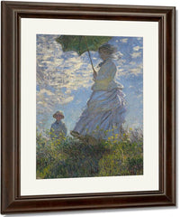Woman With A Parasol  Madame Monet And Her Son By Claude Monet Fine Art Print