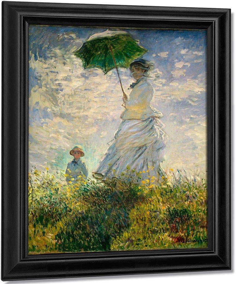 Woman With A Parasol    Madame Monet And Her Son By Monet Claude Fine Art Print