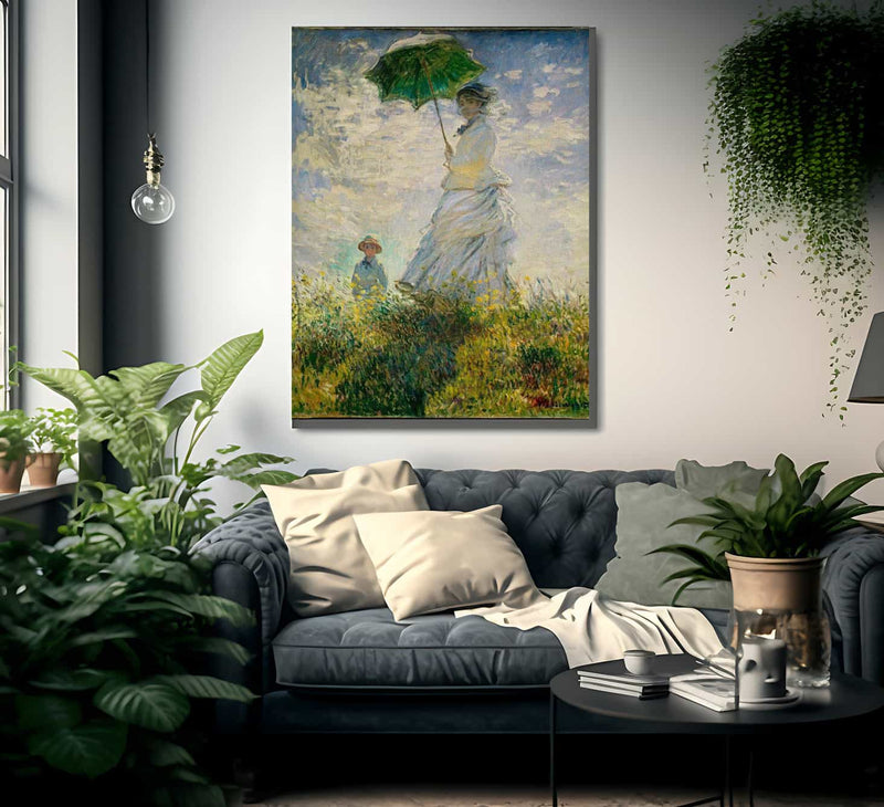Woman With A Parasol    Madame Monet And Her Son By Monet Claude Fine Art Print