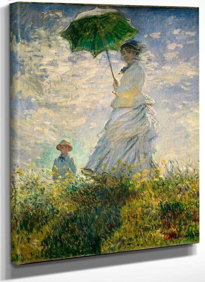 Woman With A Parasol    Madame Monet And Her Son By Monet Claude Fine Art Print