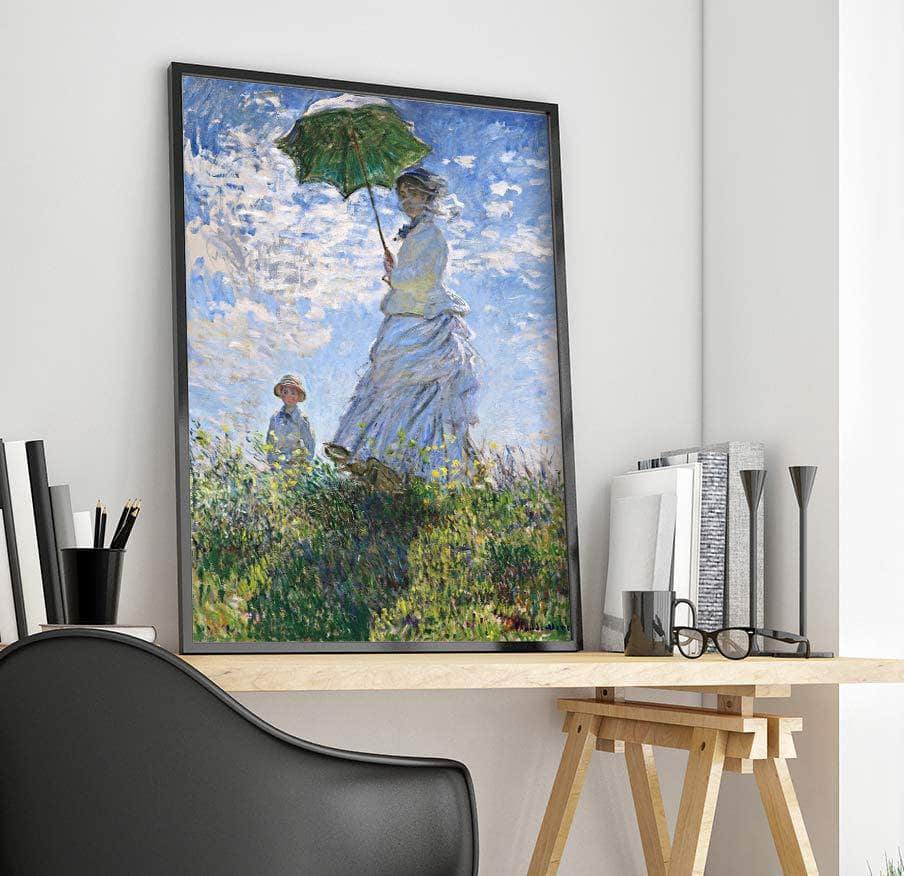 Woman With A Parasol Painting Claude Monet Canvas Art Fine Art Print