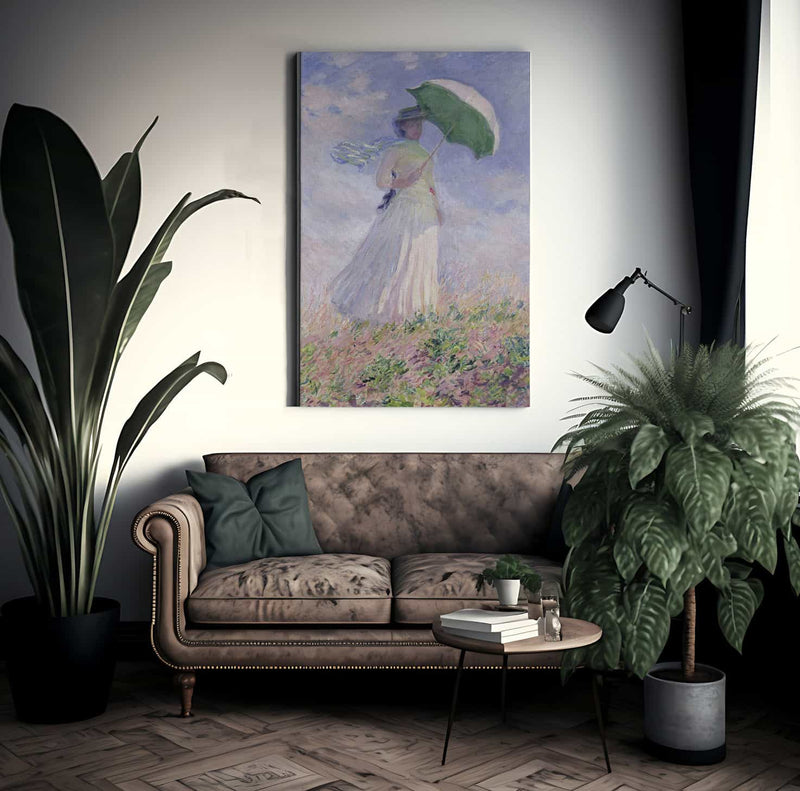 Woman With A Parasol Turned To The Right By Claude Monet Fine Art Print