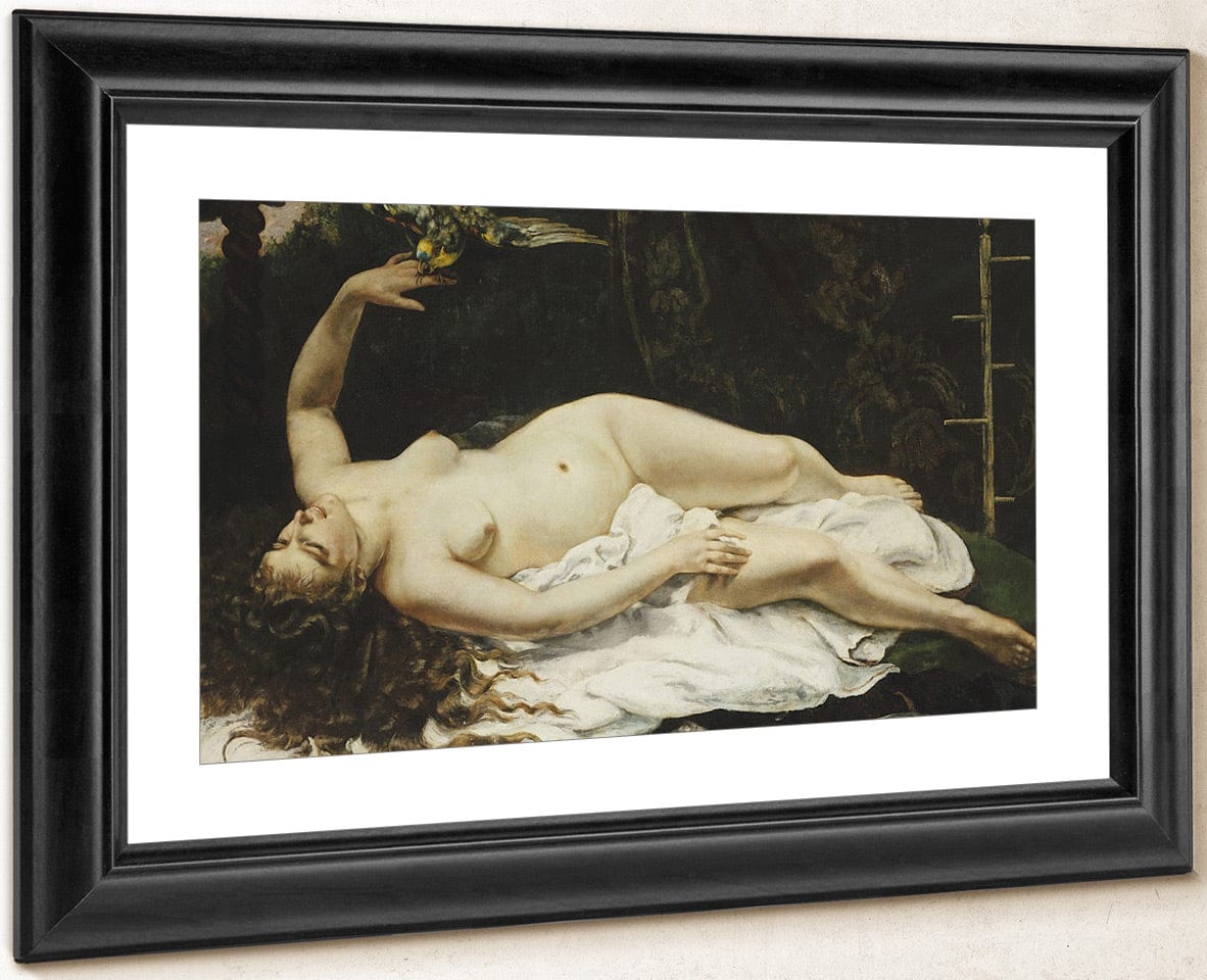 Woman With A Parrot By Jean Desire Gustave Courbet Fine Art Print
