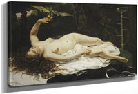 Woman With A Parrot By Jean Desire Gustave Courbet Fine Art Print