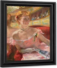 Woman With A Pearl Necklace In A Loge By Cassatt Mary Fine Art Print