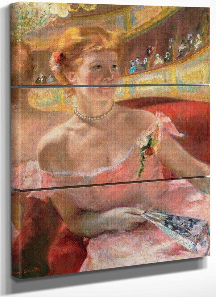 Woman With A Pearl Necklace In A Loge By Cassatt Mary Fine Art Print