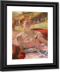 Woman With A Pearl Necklace In A Loge By Cassatt Mary Fine Art Print