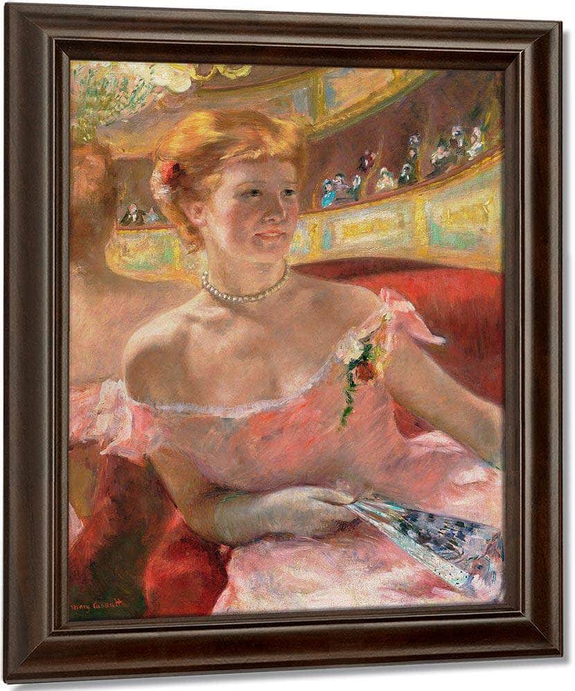 Woman With A Pearl Necklace In A Loge By Cassatt Mary Fine Art Print
