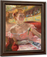 Woman With A Pearl Necklace In A Loge By Cassatt Mary Fine Art Print