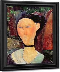 Woman With A Velvet Neckband By Amedeo Modigliani Fine Art Print