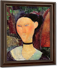 Woman With A Velvet Neckband By Amedeo Modigliani Fine Art Print
