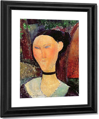 Woman With A Velvet Neckband By Amedeo Modigliani Fine Art Print