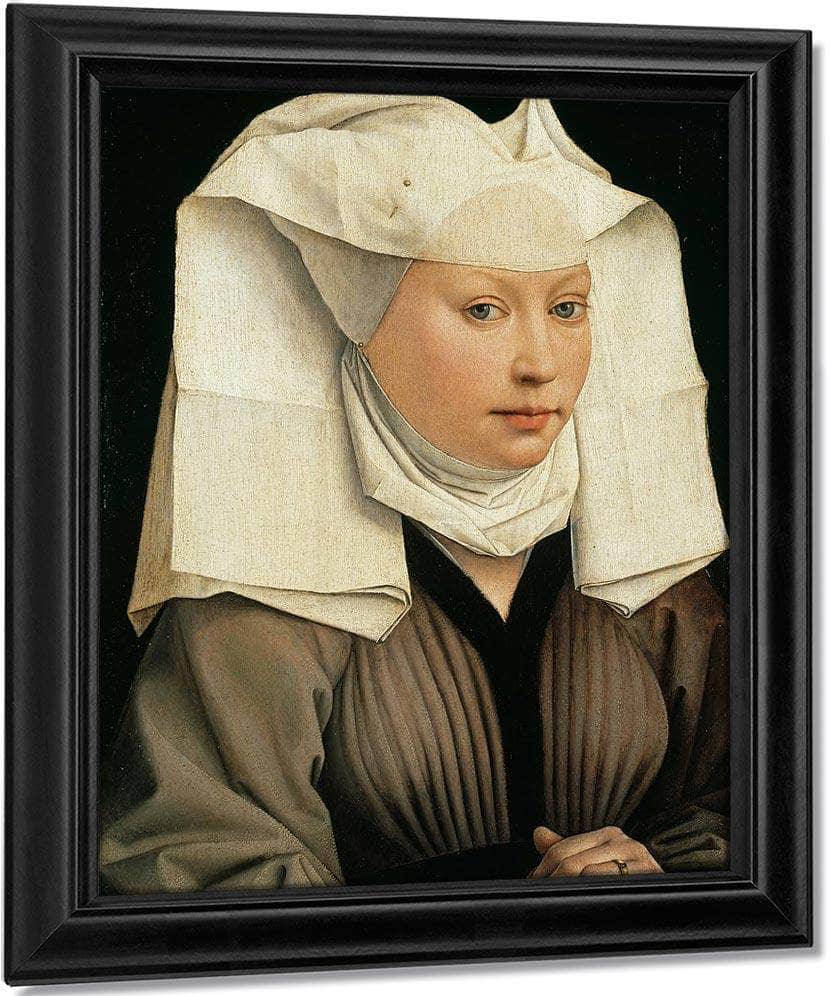 Woman With A Winged Bonnet 1440 By Rogier Van Der Weyden Fine Art Print