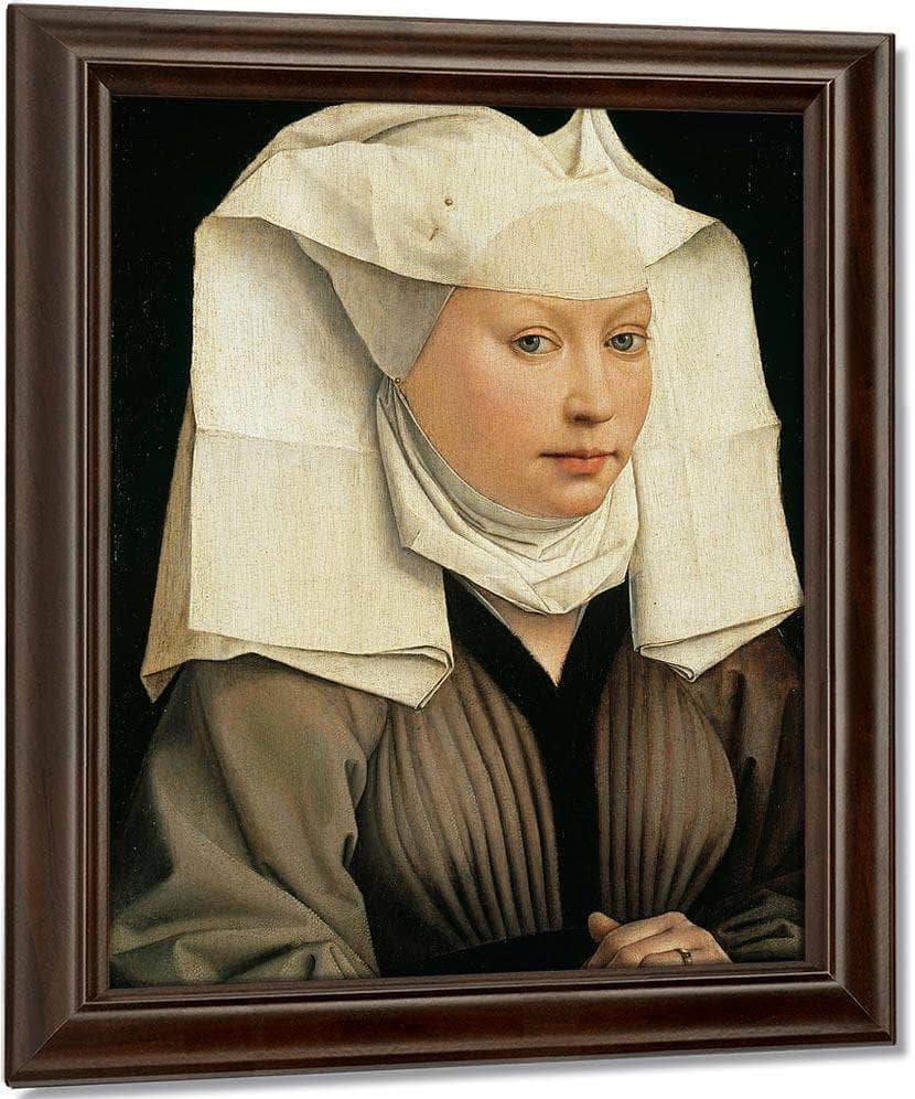 Woman With A Winged Bonnet 1440 By Rogier Van Der Weyden Fine Art Print
