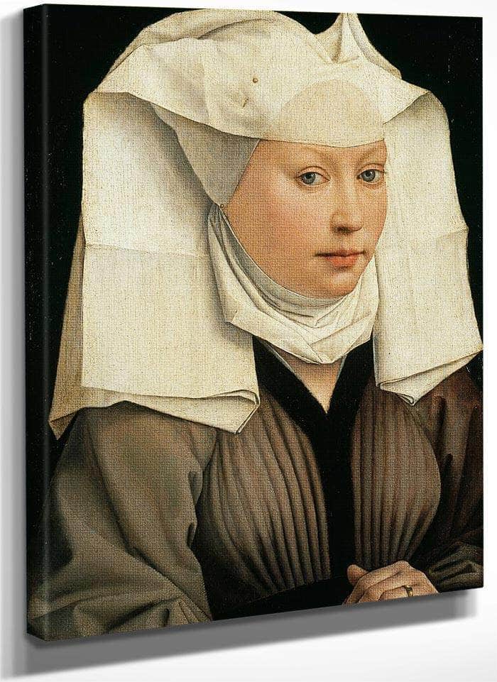 Woman With A Winged Bonnet 1440 By Rogier Van Der Weyden Fine Art Print