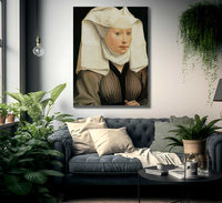 Woman With A Winged Bonnet 1440 By Rogier Van Der Weyden Fine Art Print