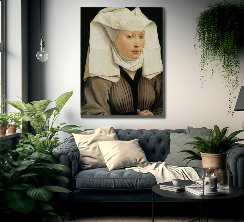 Woman With A Winged Bonnet 1440 By Rogier Van Der Weyden Fine Art Print
