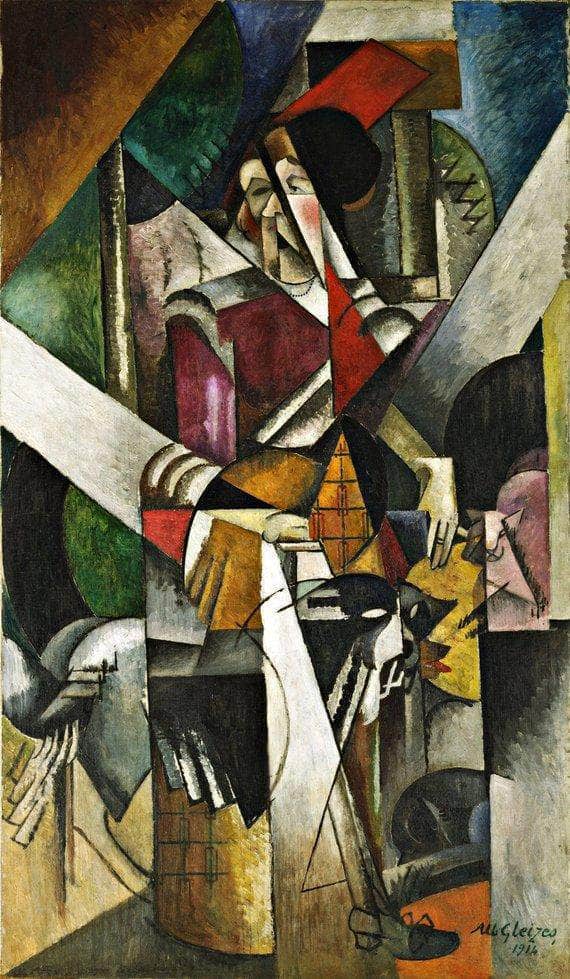 Woman With Animals Painting Albert Gleizes Canvas Art Fine Art Print