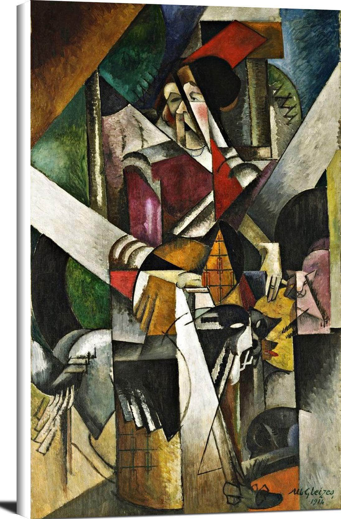 Woman With Animals Painting Albert Gleizes Canvas Art Fine Art Print