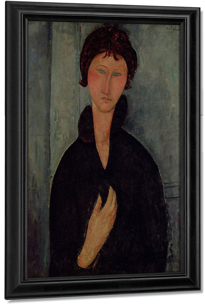 Woman With Blue Eyes By Amedeo Modigliani Fine Art Print