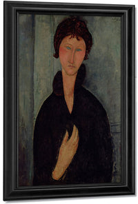 Woman With Blue Eyes By Amedeo Modigliani Fine Art Print