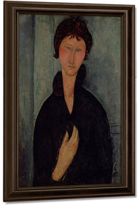 Woman With Blue Eyes By Amedeo Modigliani Fine Art Print