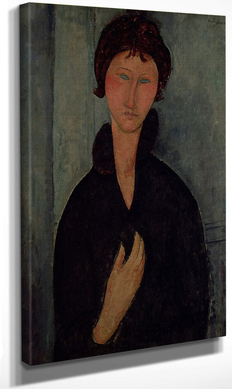 Woman With Blue Eyes By Amedeo Modigliani Fine Art Print