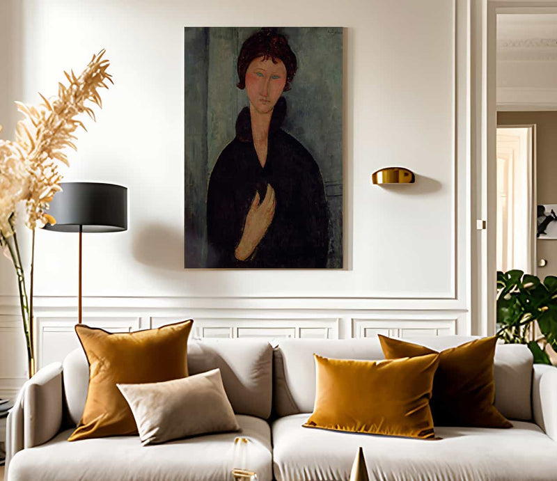 Woman With Blue Eyes By Amedeo Modigliani Fine Art Print