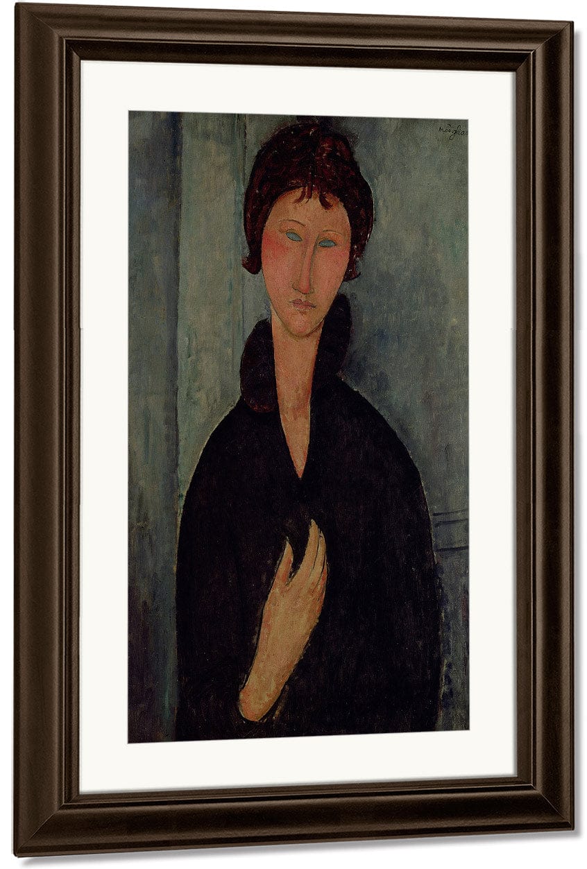 Woman With Blue Eyes By Amedeo Modigliani Fine Art Print