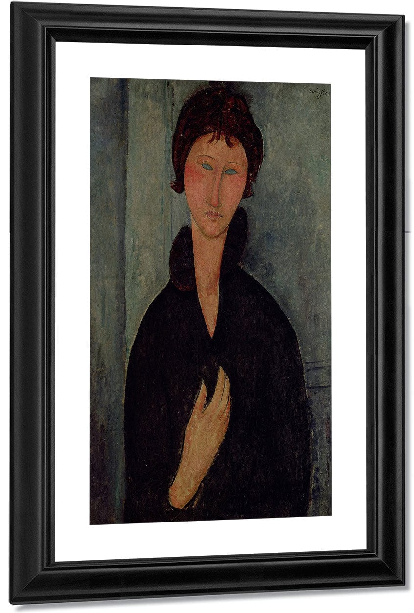 Woman With Blue Eyes By Amedeo Modigliani Fine Art Print