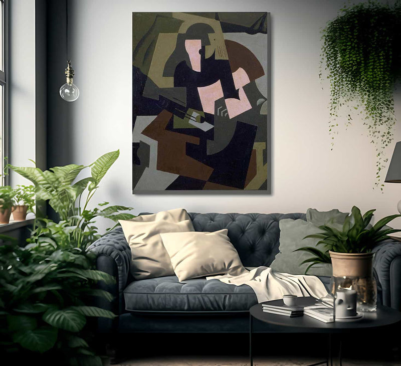 Woman With Guitar 1917 By Maria Blanchard Fine Art Print