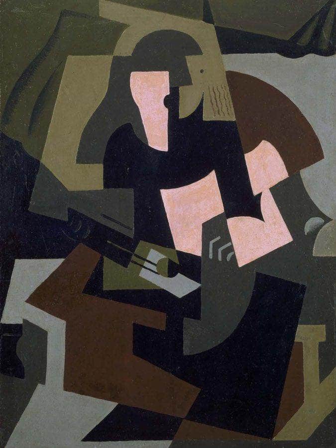 Woman With Guitar 1917 By Maria Blanchard Fine Art Print