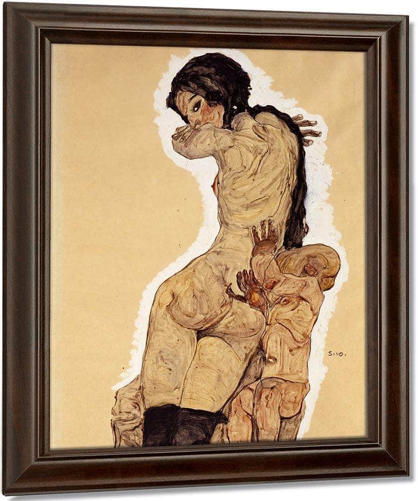 Woman With Homunculus 1910 Watercolor Gouache Pencil 55 6X36 5Cm By Egon Schiele Fine Art Print