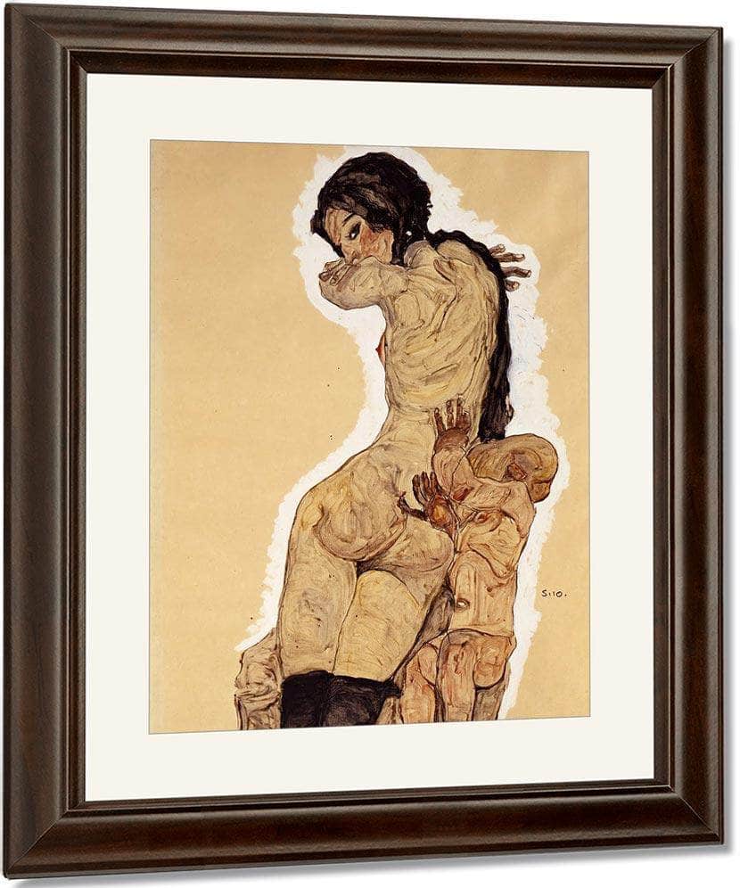 Woman With Homunculus 1910 Watercolor Gouache Pencil 55 6X36 5Cm By Egon Schiele Fine Art Print