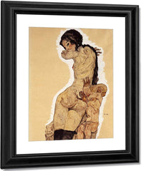 Woman With Homunculus 1910 Watercolor Gouache Pencil 55 6X36 5Cm By Egon Schiele Fine Art Print